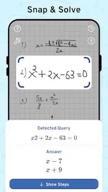 Solve math with your smartphone
